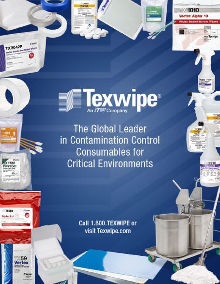 Texwipe an ITW Company. The Global Leader in Contamination Control Consumables for Critical Environments. Call 1.800.TEXWIPE or visit Texwipe.com