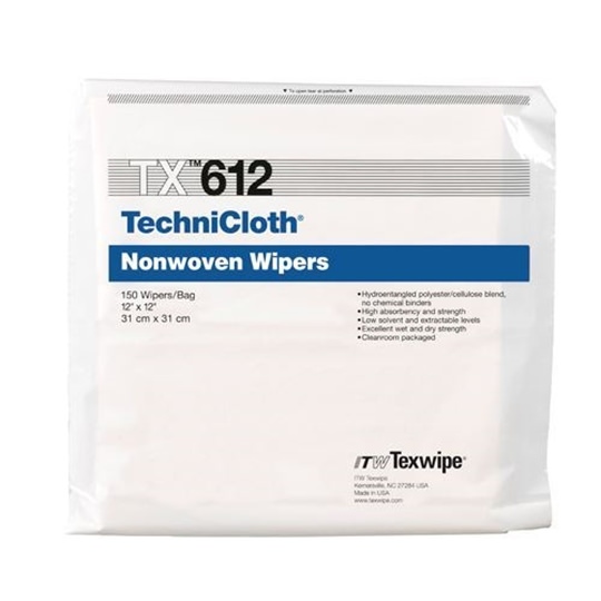 TechniCloth® TX612 Dry Nonwoven Cleanroom Wipers, Non-Sterile