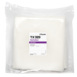 NuCotton® TX329 Dry Cotton Cleanroom Wipers, Non-Sterile