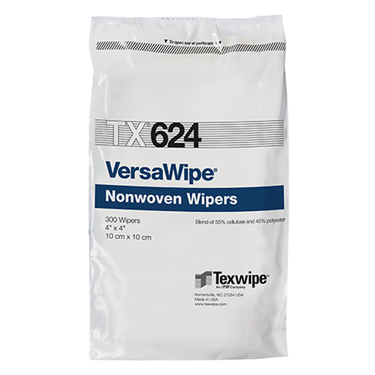 VersaWipe® TX624 Dry Nonwoven Cleanroom Wipers, Non-Sterile