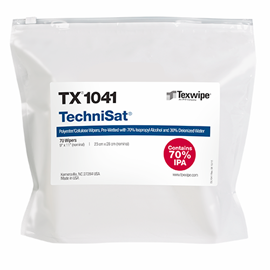 TechniSat® TX1041 Pre-Wetted Nonwoven Cleanroom Wipers, Non-Sterile