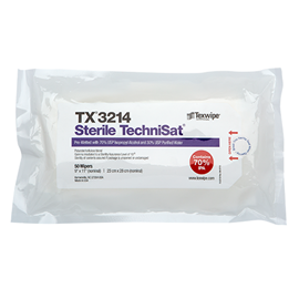 Sterile TechniSat® TX3214 Pre-Wetted Nonwoven Cleanroom Wipers