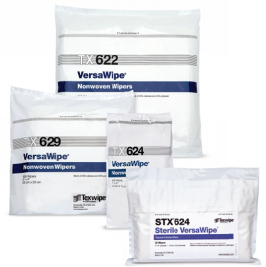 VersaWipe® Dry Nonwoven Cleanroom Wipers, Sterile, Non-Sterile