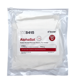 AlphaSat® with Vectra® Alpha® 10 TX8415 Pre-Wetted Cleanroom Wipers, Non-Sterile