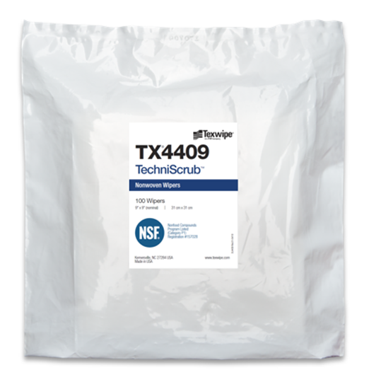 Picture of TechniScrub™ TX4409 Dry Cleanroom Nonwoven Wipers, Non-Sterile