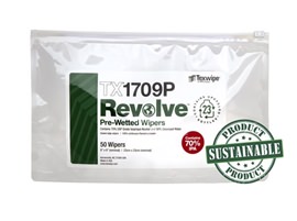 REVOLVE™ TX1709P Pre-Wetted, Cleanroom Wipers, Non-Sterile	