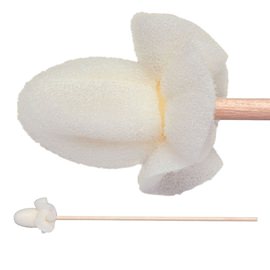 Picture of TX700B Seamless Foam Covered Cotton Cleanroom Swab with Wood Handle, Non-Sterile