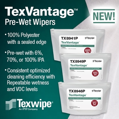 New TexVantage™ Pre-wet Wipers