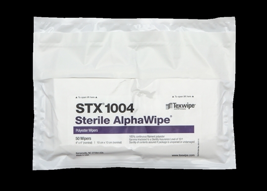 AlphaWipe® STX1004 Dry Cleanroom Wipers, Sterile