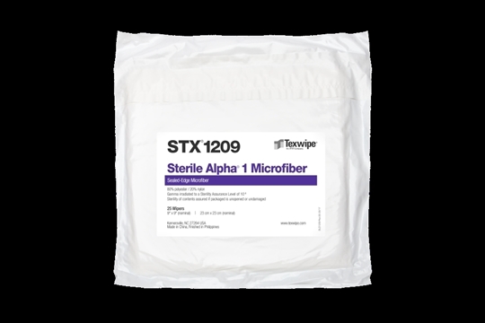 Picture of Alpha®1 Microfiber STX1209 Dry Cleanroom Wipers, Sterile