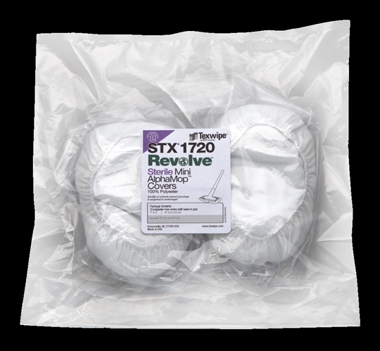 REVOLVE Mini AlphaMop™ Sustainable Integrated Covers/Pads, STERILE