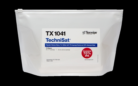 TechniSat® TX1041 Pre-Wetted Nonwoven Cleanroom Wipers, Non-Sterile